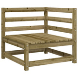 Garden Sofa Set Natural Pine Solid Pine Wood 5 Piece Modular 3299422