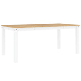 ZNTS Dining Table Panama White 180x90x75 cm Solid Wood Pine 4005710