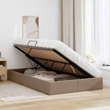 Storage Bed with Mattress Cappucino 120 x 190 cm Faux leather 3369940