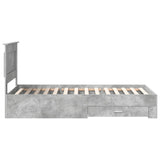 Bed Frame with Drawer with Headboard Manual Engineered Wood 3410369