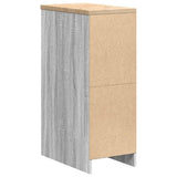 Garage Storage Cabinet Grey Sonoma 30x51x85 cm Solid Wood Pine 860531