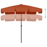 314732 Beach Parasol Terracotta 200x125 cm