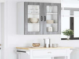 Wall Glass Cabinet PORTO Grey Sonoma 80 x 31 x 80 cm 885421
