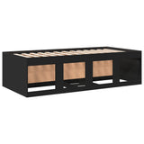 Daybed Black Engineered wood 100x200 cm Daybed Rectangular 3280238