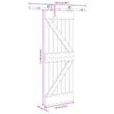 Sliding Door with Hardware Set 70x210 cm Solid Wood Pine 3332616