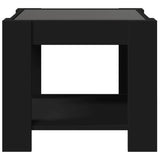 ZNTS Coffee Table with LED Black 53x53x45 cm Engineered Wood 847540