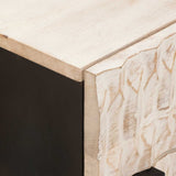 Bedside Cabinet White 50 x 33 x 60 cm Solid Mango Wood 4017872