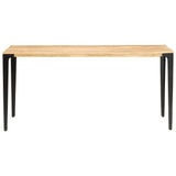 ZNTS Dining Table 160x80x76 cm Solid Mango Wood 286364