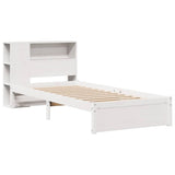 Bookcase Bed without Mattress White 90x190cm Single Solid Wood Pine 3322372