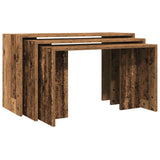 Nesting Tables 3 pcs Old Wood Engineered Wood 858540