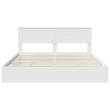 Storage Bed with Headboard White 180 x 200 cm Engineered Wood 3408431