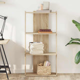 Bookcase 3-Tier Sonoma Oak 60x30x120 cm Engineered Wood 860267