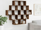 Wall Shelf Old Wood 120 x 20 x 136 cm Engineered Wood 8012162