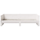 Pull-out Day Bed White 180 x 200 cm Solid Pine Wood 8004796