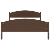 Bed Frame without Mattress Dark Brown Solid Pine Wood 160x200cm 322045
