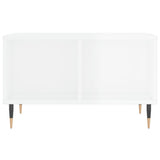 Coffee Table High Gloss White 60x50x36.5 cm Engineered Wood 830534