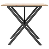 Dining Table X-Frame 90x90x75 cm Solid Wood Pine and Steel 3282696