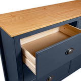 Sideboard Hill Grey 125x40x80 cm Solid Pine Wood 288985