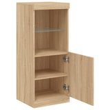 Sideboard with LED Lights Sonoma Oak 41x37x100 cm 836688