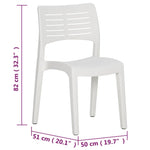 Garden Chairs 2 pcs White Polypropylene 317729