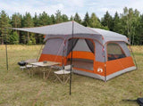 Family Tent Grey and Orange 380 x 260 x 190 cm Polyester 42028495