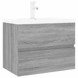 Sink Cabinet with Built-in Basin Grey Sonoma Engineered Wood 3152871