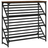Shoe Rack Brown Oak 90x30x85 cm Engineered Wood 833432