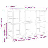 Bookshelf Black Oak 102 x 32 x 72.5 cm Engineered Wood 884012