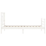 Bed Frame without Mattress White 90x200 cm Solid Wood 3194947
