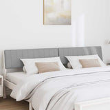 Upholstered Headboard Light Grey 200 cm Solid Pine Wood 879213