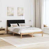 Bed Frame with Headboard Brown 135 x 190 cm Solid Pine Wood 878901