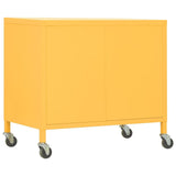 336263 Storage Cabinet Mustard Yellow 60x35x56 cm Steel