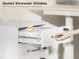 Three Drawer Wood-Effect Filing Cabinet - White T3398P425021
