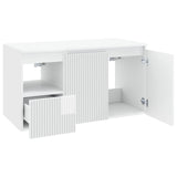 Bathroom Furniture Set 2 pcs High Gloss White Engineered Wood 3404118