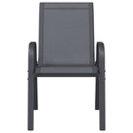 Stackable Garden Chairs 6 pcs Grey Textilene Fabric 318784