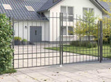 Double Gate with Lock Woerden Grey 299.5 x 249.5 cm Steel 42008849