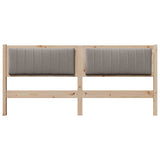 Upholstered Headboard Brown 180 cm Solid Pine Wood 879052