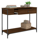 Console Table Brown Oak 100x34.5x75 cm Engineered Wood 834164