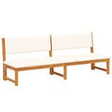 Sun Lounger Reclining Brown 200 x 57 x 75cm Solid Acacia wood 4108112