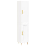 Highboard White 34.5x34x180 cm Engineered Wood 3199097