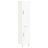Highboard White 34.5x34x180 cm Engineered Wood 3199097