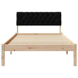 Bed frame Brown and black 100 x 200 cm Solid pine wood 878631