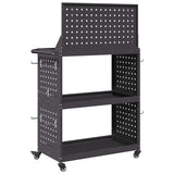 Tool Trolley Black 65 x 35 x 111 cm Cold-rolled Steel 874546