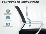 Draughtsman Chair, Mesh Drafting Chair, Ergonomic Office Chair with Lumbar Support, Adjustable Foot T3398P344561