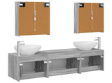Bathroom Cabinet Set 5 pcs Grey Sonoma Engineered Wood 3406492