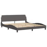 Bed Frame with LED without Mattress "Zadar" Grey 180x200 cm 3214127