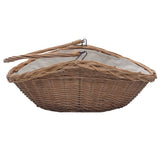 Firewood Basket with Handle 57x46.5x52 cm Brown Willow 286987