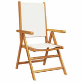 Garden Dining Set Folding 5 pcs Cream White Solid Acacia Wood 3375742