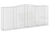Arched Gabion Baskets 5 pcs 400x50x220/240 cm Galvanised Iron 3147077