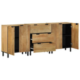 3 Piece Sideboards Brown 60x33x75 cm Solid Wood Mango 3310005